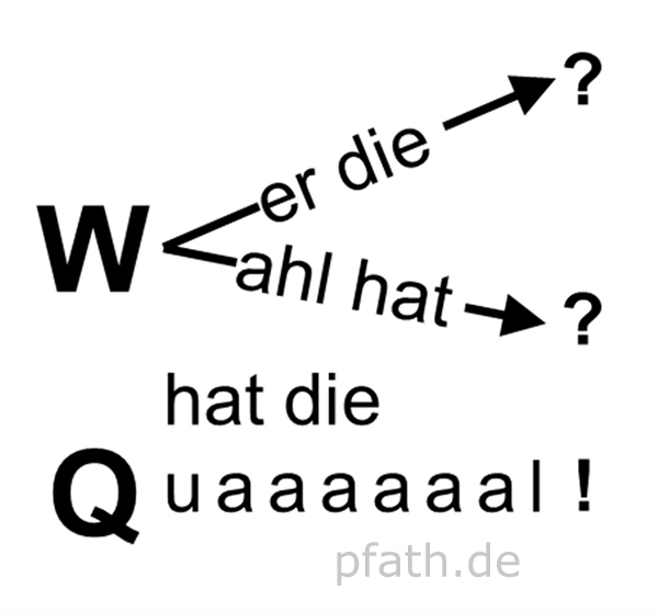 Wer die Wahl hat, hat die Qual
