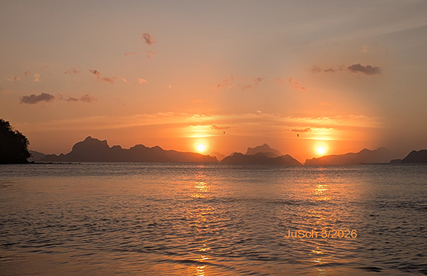 Sonnenuntergang; Untergang von 2 Sonnen