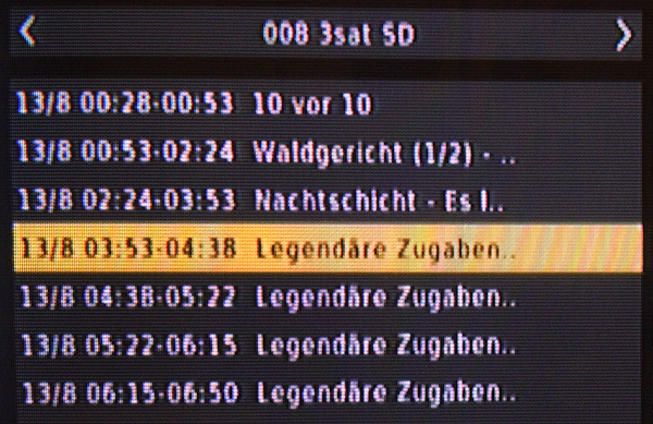 legendäre Zugaben …